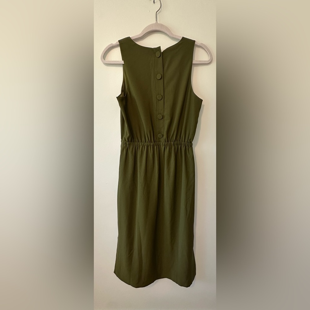 JCREW Olive Green Sleeveless Dress